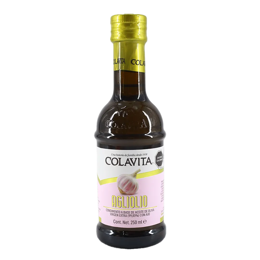 ACEITE DE OLIVA EXTRA VIRGEN CON AJO AGLIOLIO COLAVITA 250 MILILI