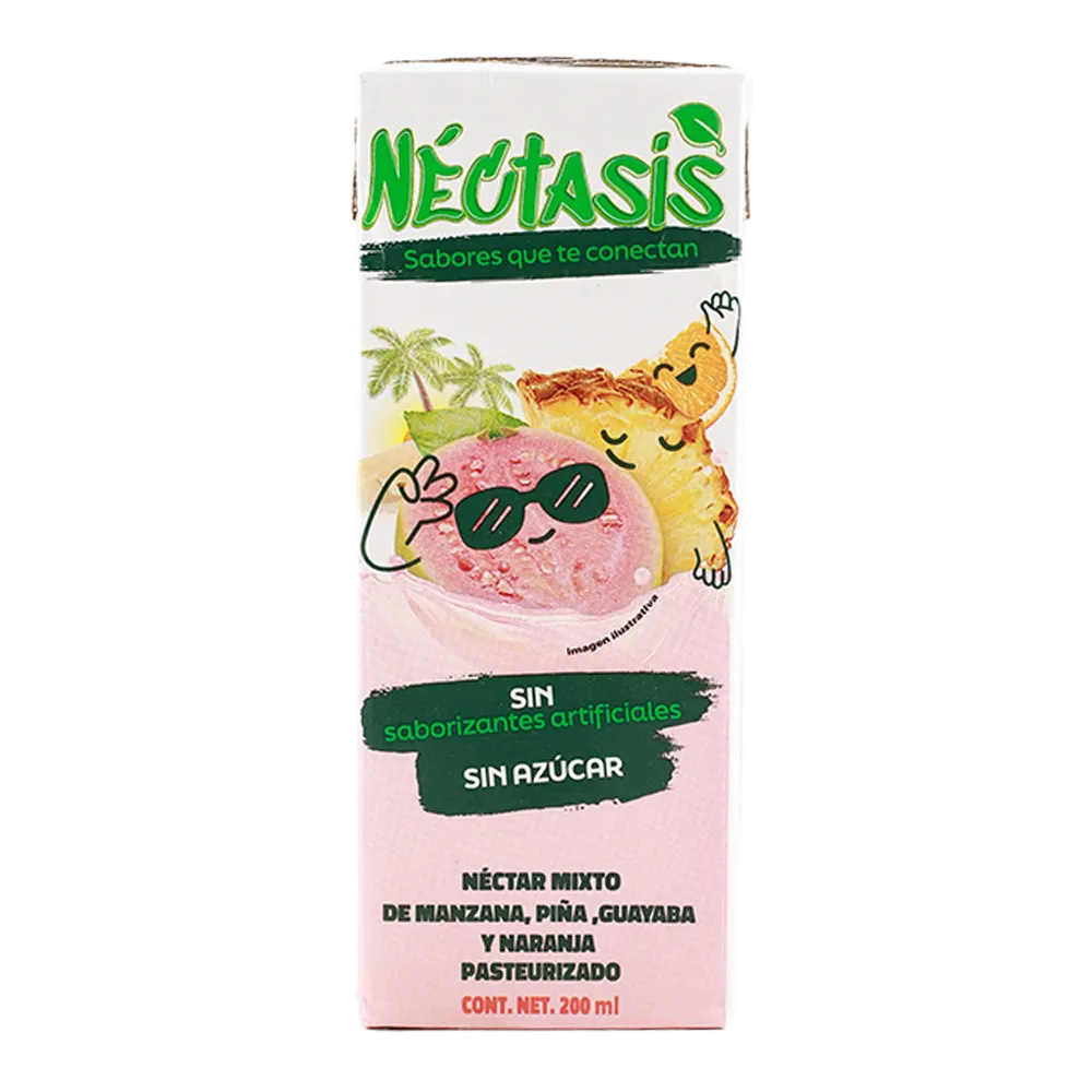 NECTAR MIXTO MANZANA PIÑA GUAYABA NECTASIS 200 MILILI