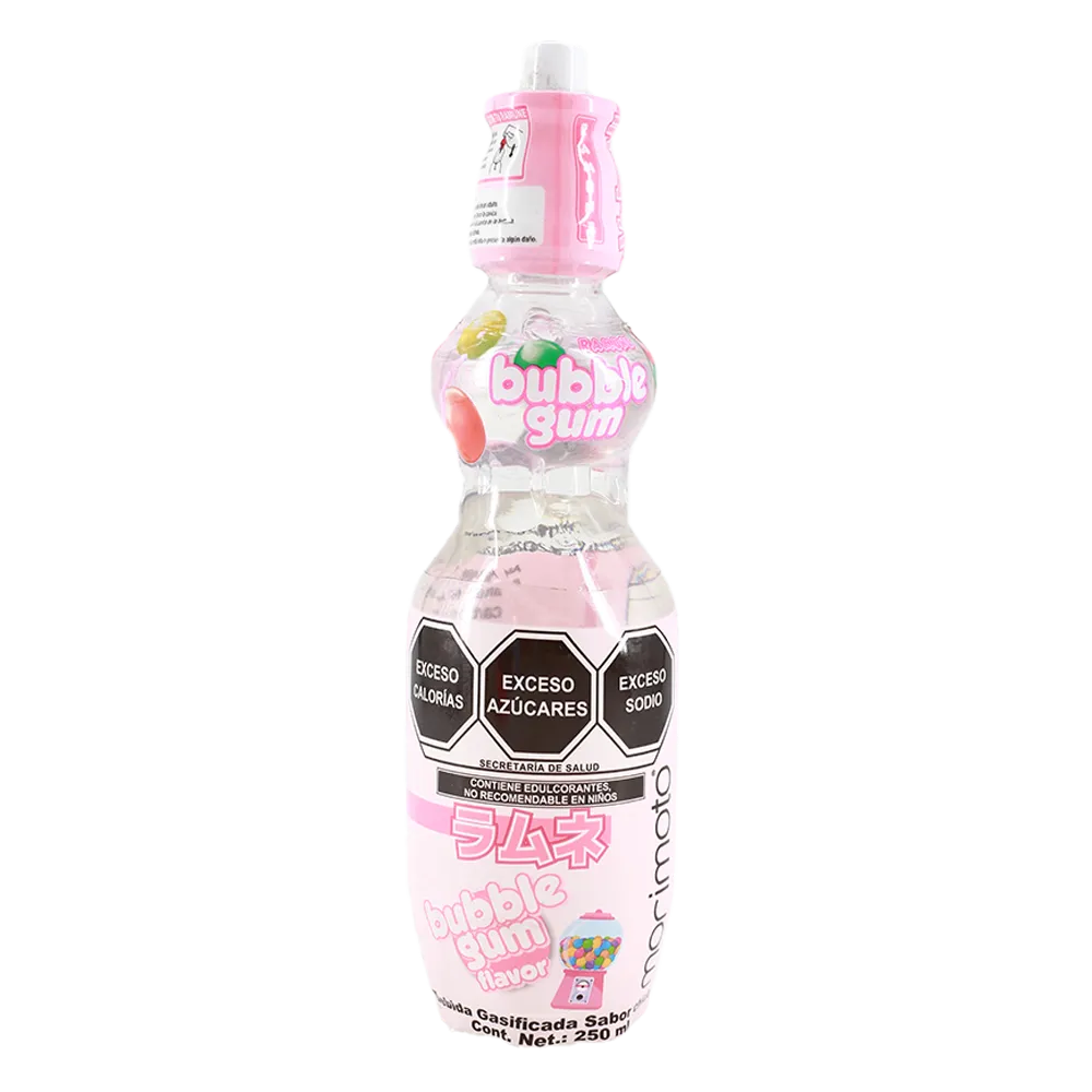 BEBIDA GASIFICADA SABOR CHICLE MORIMOTO 250 MILILI