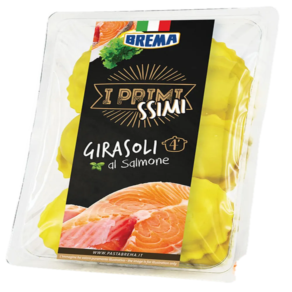 PASTA GIRASOLI AL SALMONE BREMA 250 GRAMOS