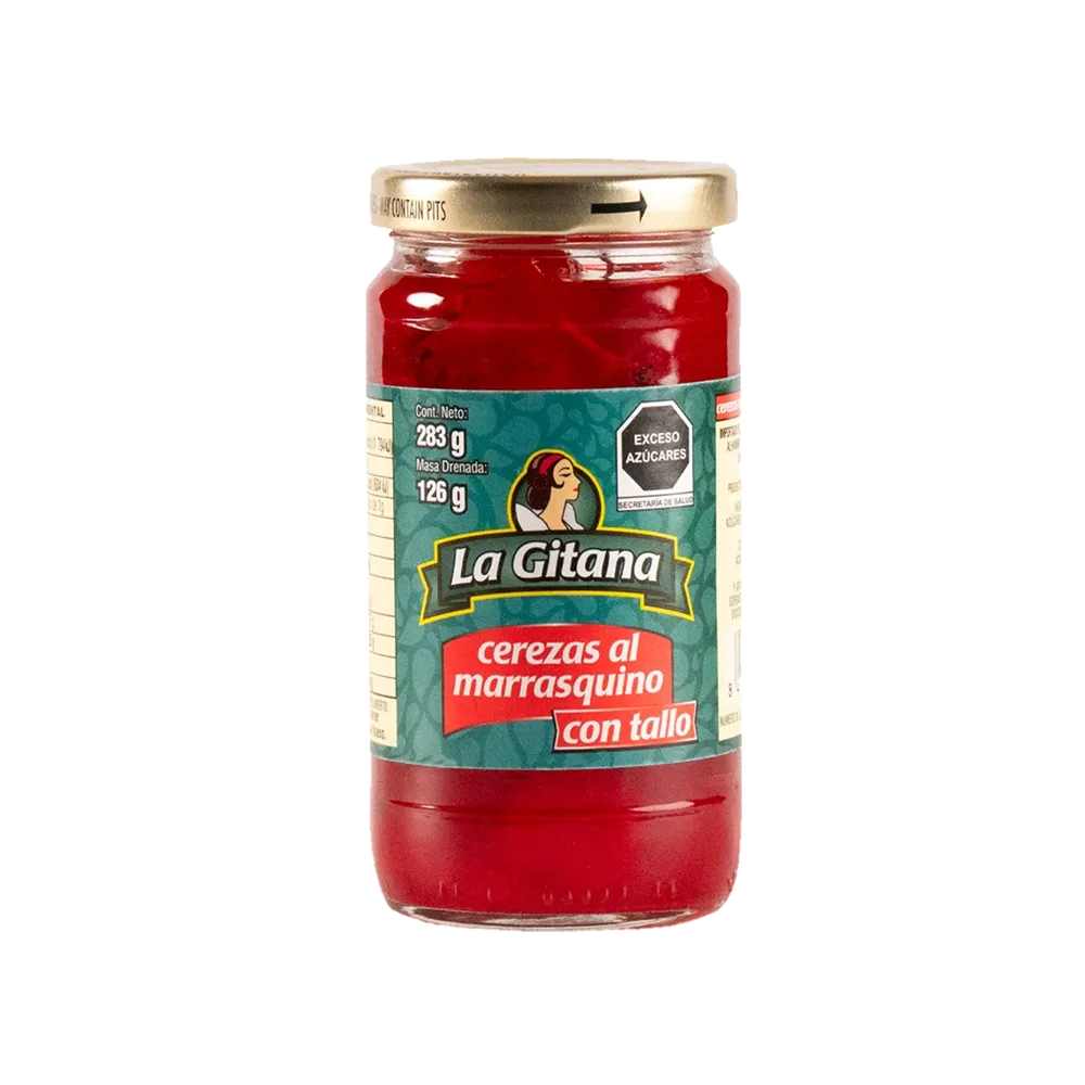 CEREZA ROJA AL MARRASQUINO CON TALLO LA GITANA 283 GRAMOS