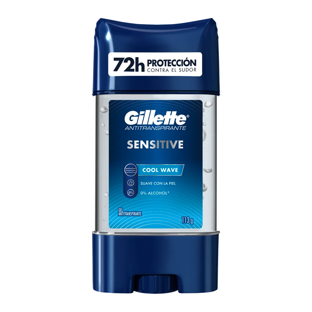 ANTITRANSPIRANTE GEL SENSITIVE COOL WAVE GILLETTE 113 GRAMOS