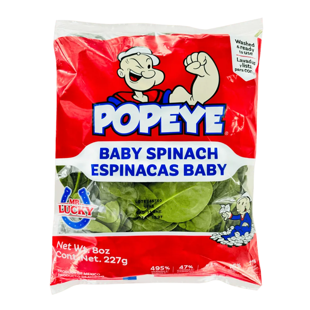 Ensalada de espinacas baby Mr Lucky Pza