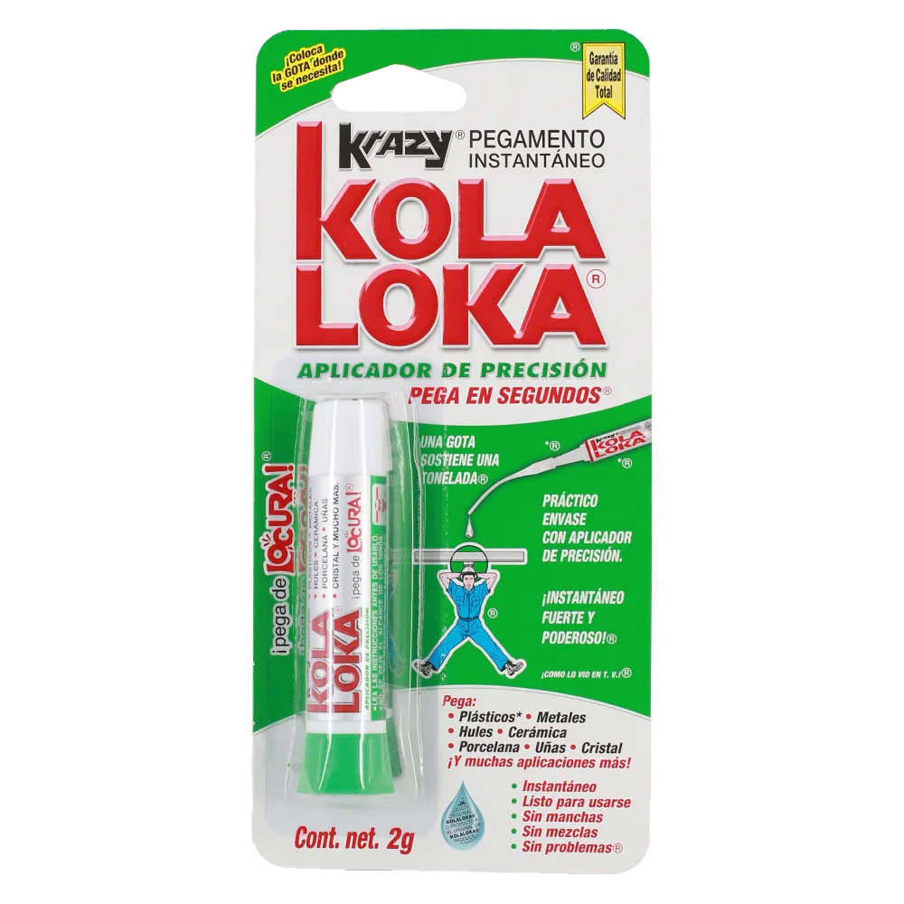 Pegamento Instantaneo Transparente Tubo Kola Loka 2 Gr
