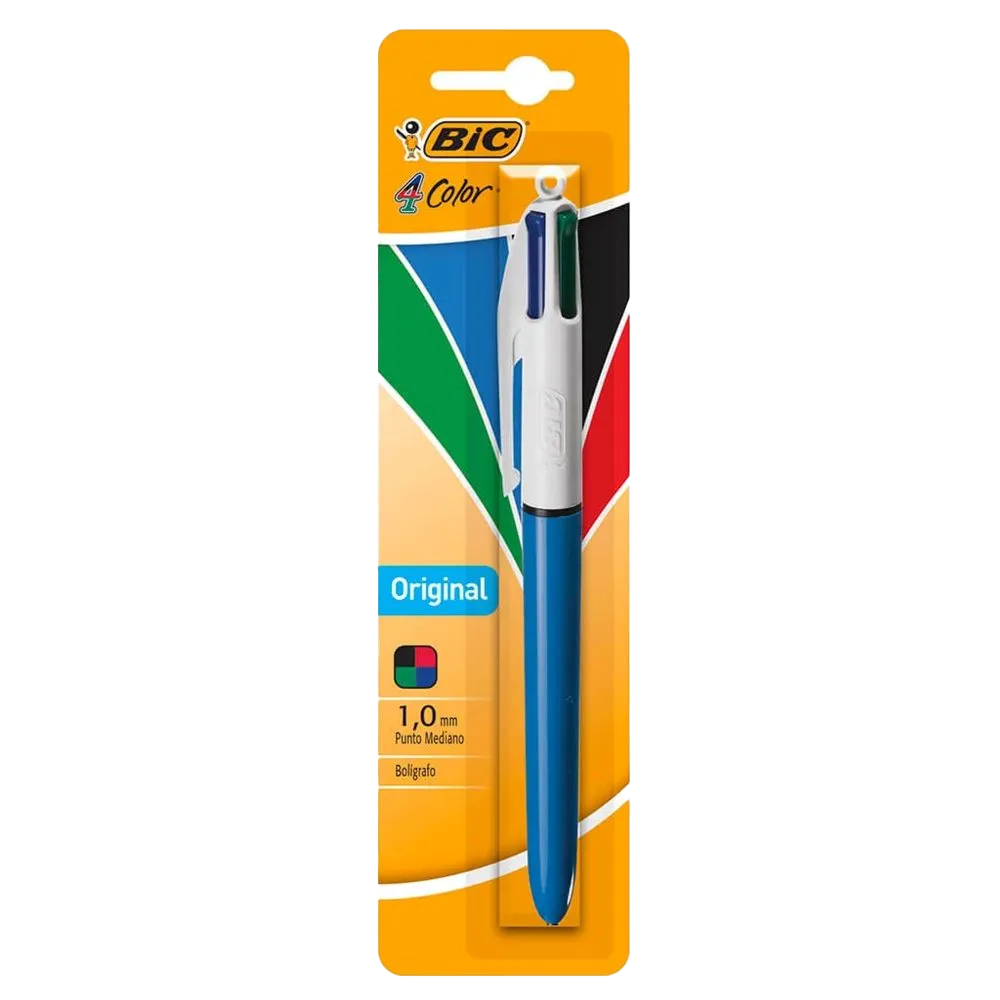 Boligrafo 4 Color Punto Mediano Cuatro Tintas Bic 1 Pza