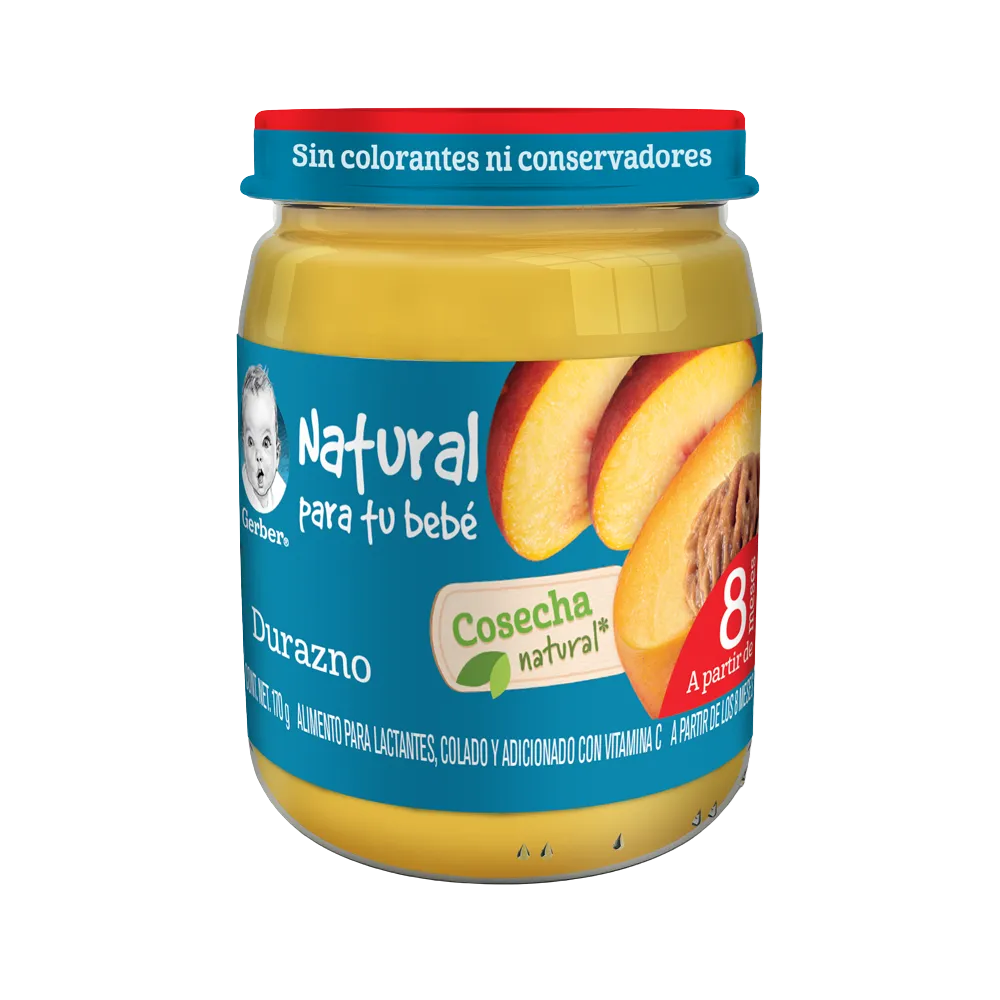 Papilla Gerber Cosecha Natural Etapa 3 Durazno 170g