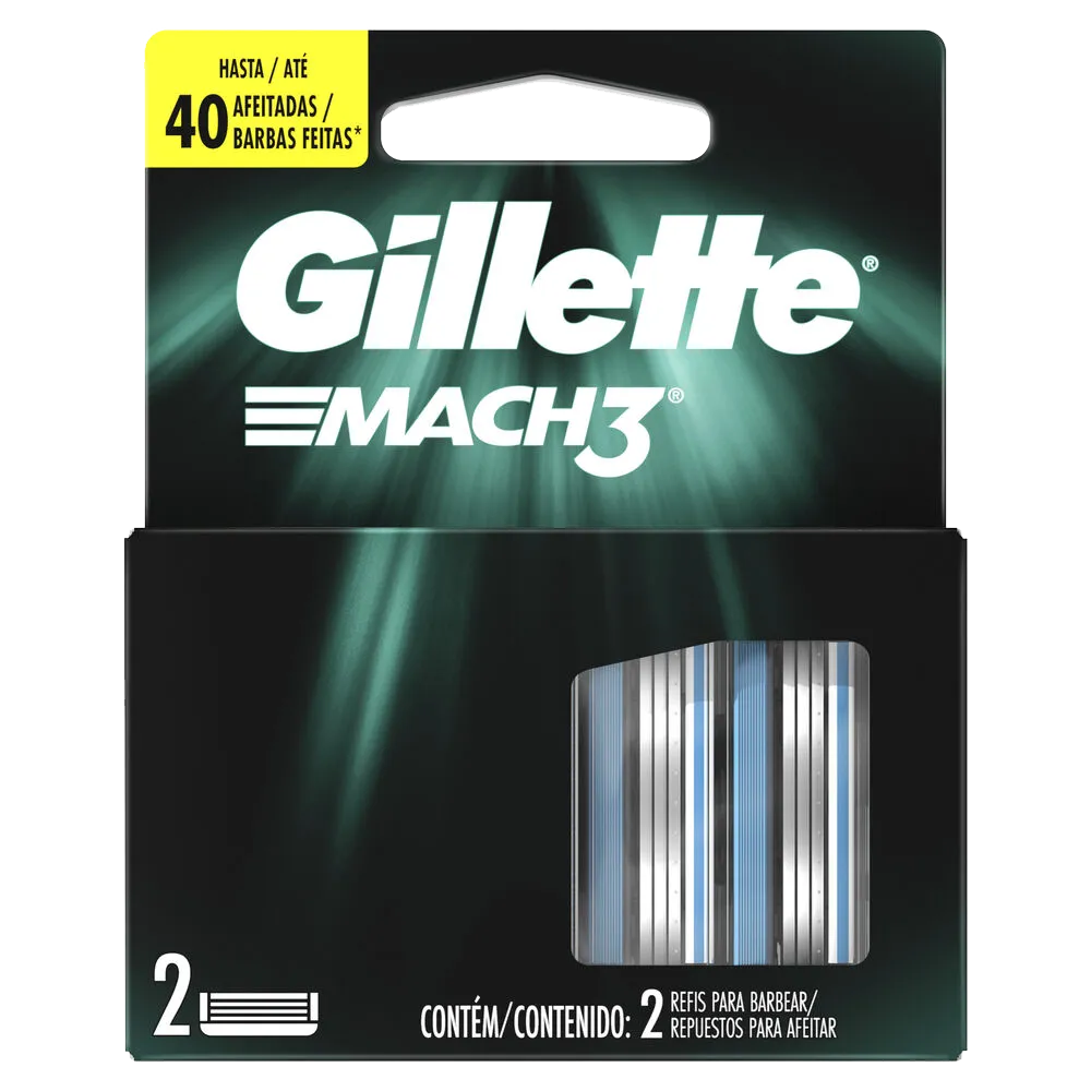 Cartuchos Afeitar Mach3 Regular Mach 3 2 Pza