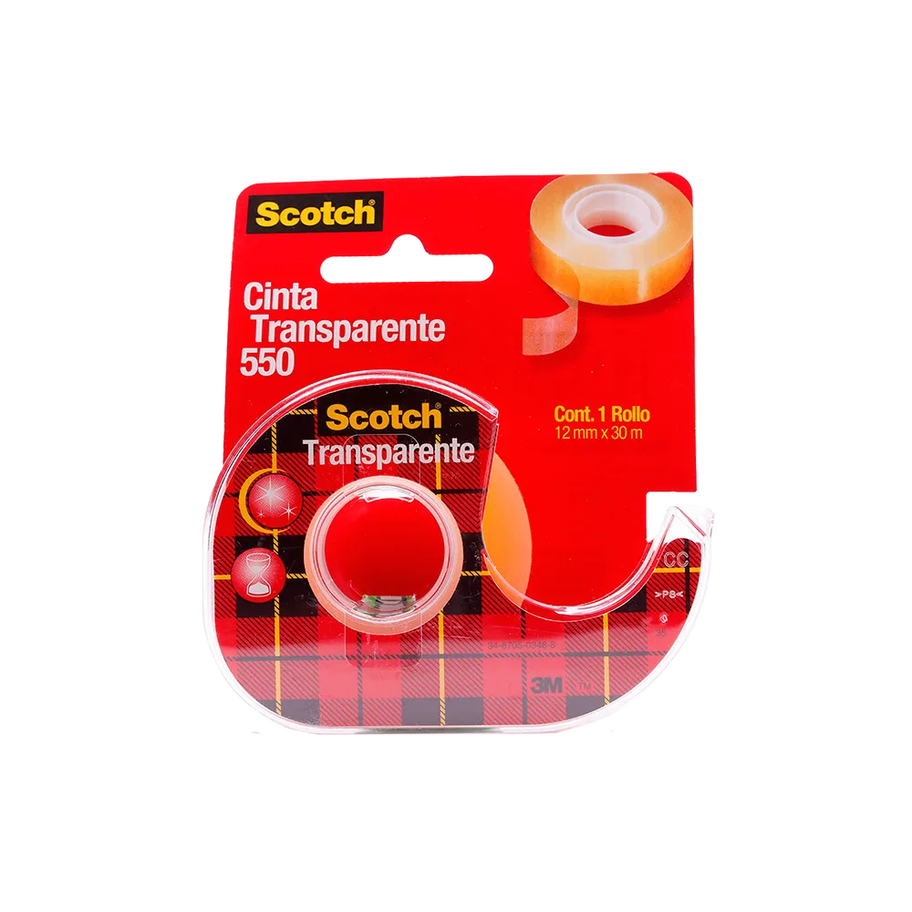 Cinta Con Despachador Scotch 12X33 Transparente 3M 1 Pz