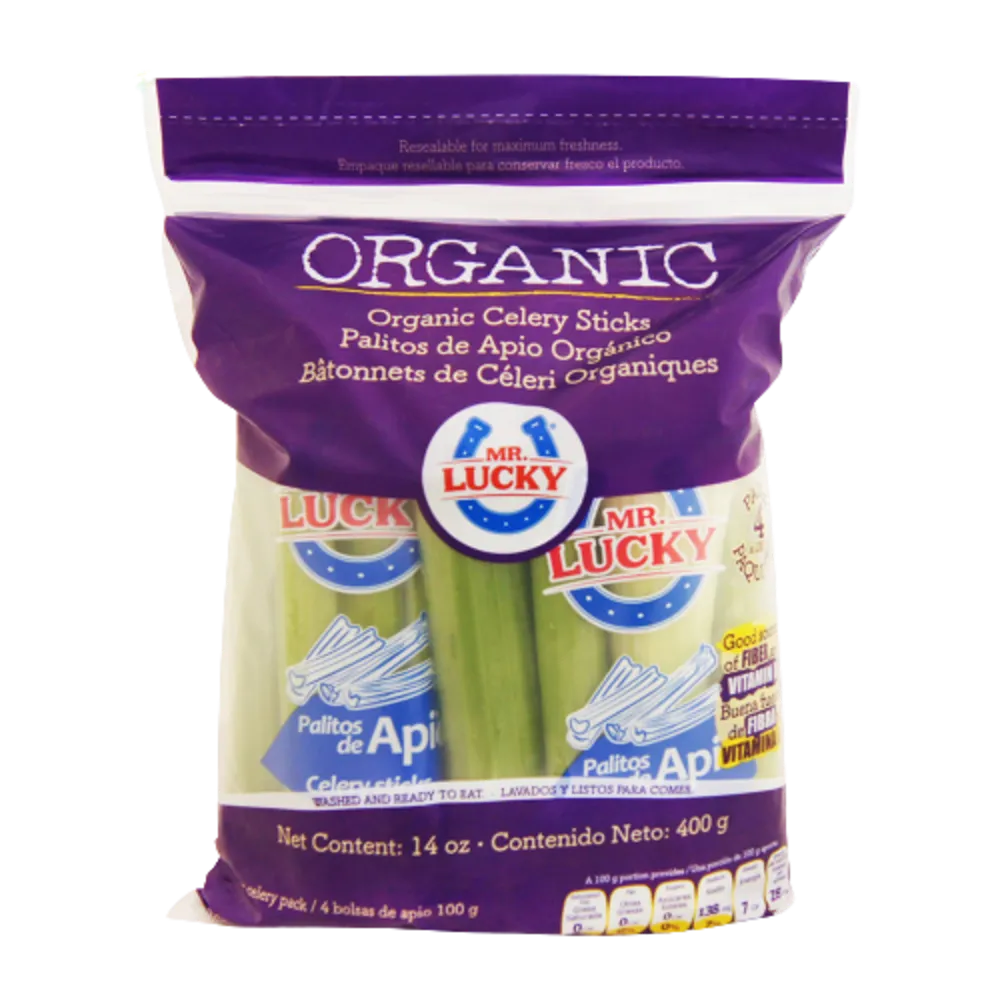 Palitos De Apio Orgánico Mr Lucky Pza