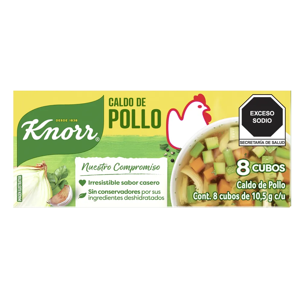Consomes Caldo De Pollo Knorr 8 Pz