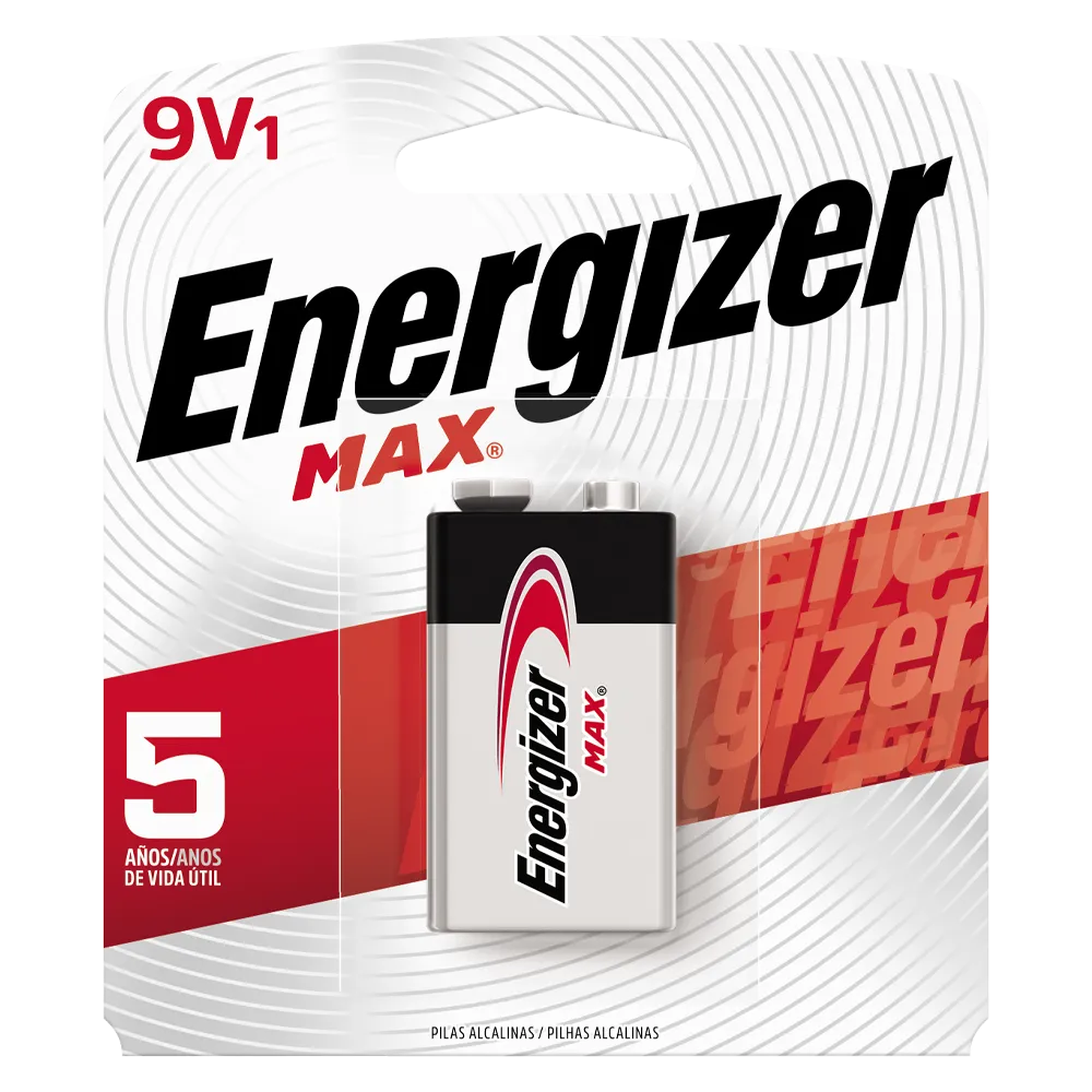 Pila 9V Max Alcalina Energizer 1 Pz