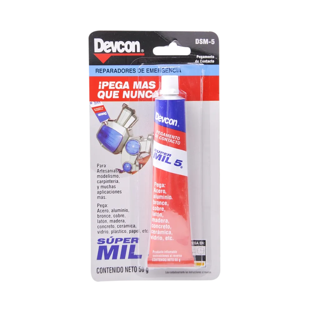 Pegamento De Contacto Super Mil5 50 Gr Devco 1 Pz