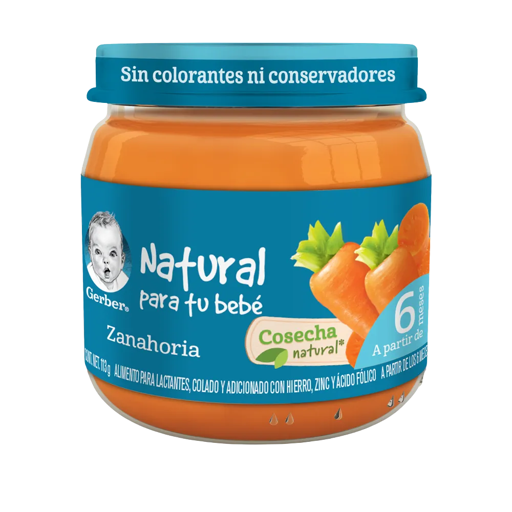 Papilla Gerber Cosecha Natural Etapa 2 Zanahoria   113G