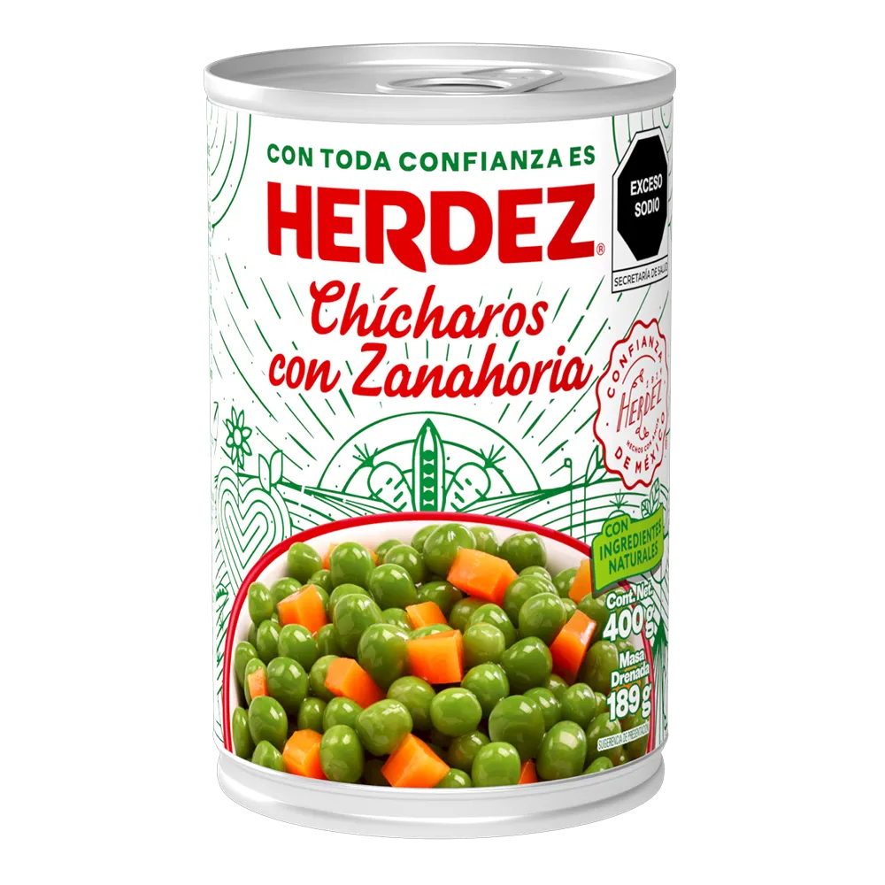 Chicharos Con Zanahoria Herdez 400 g