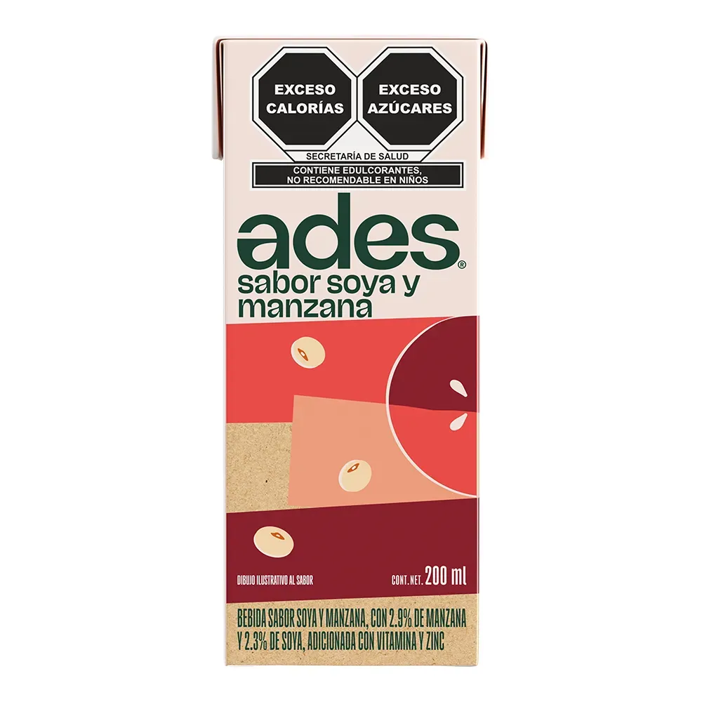 Ades Bebida de Soya y Manzana   200Ml