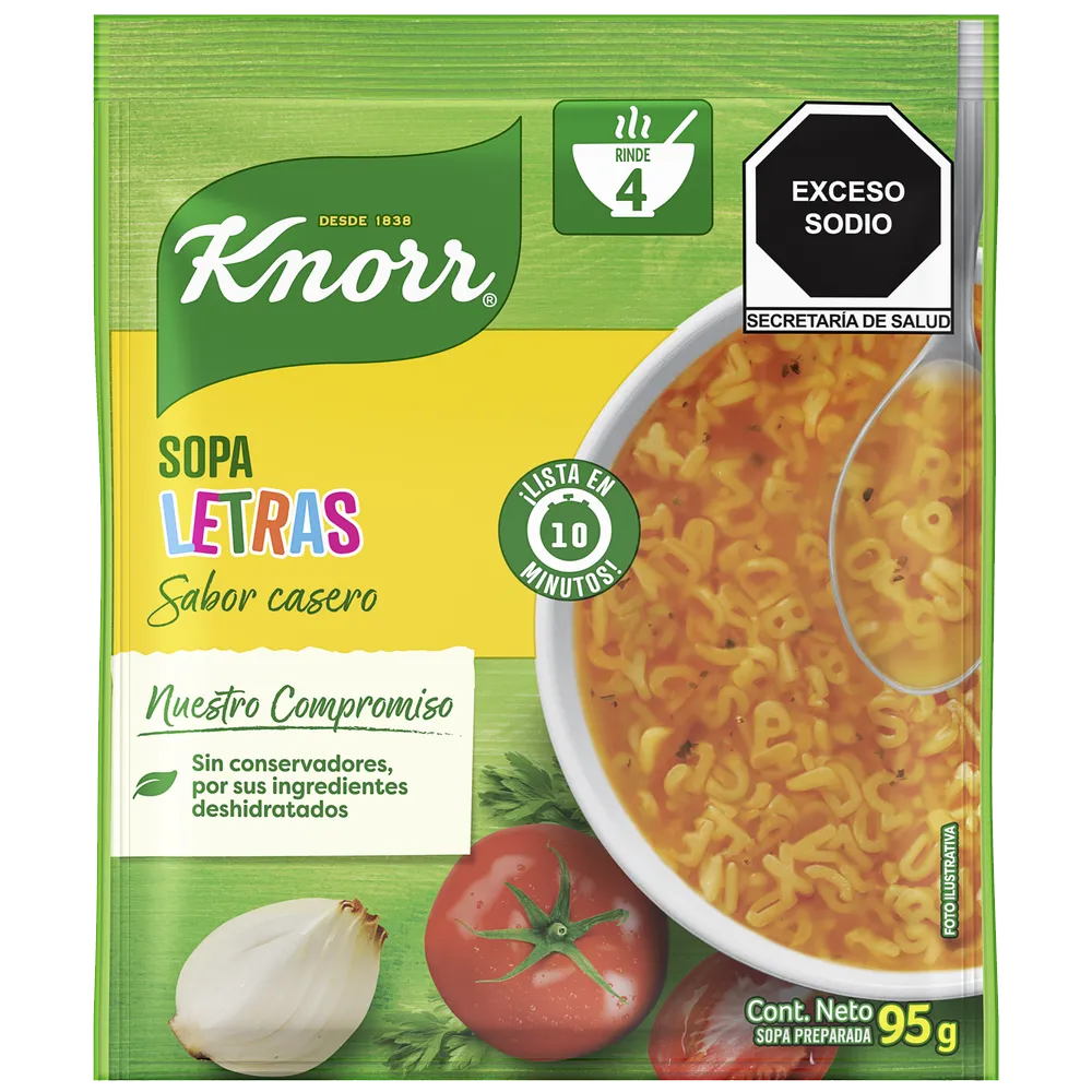 Sopa de letras Knorr 95 g