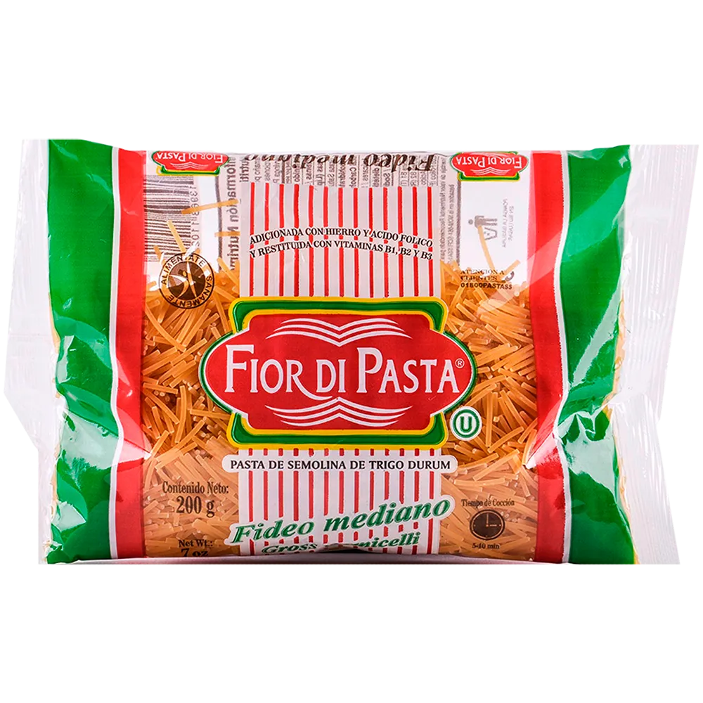 Pasta Para Sopa Fideo Mediano Fior Di Pasta 200 g