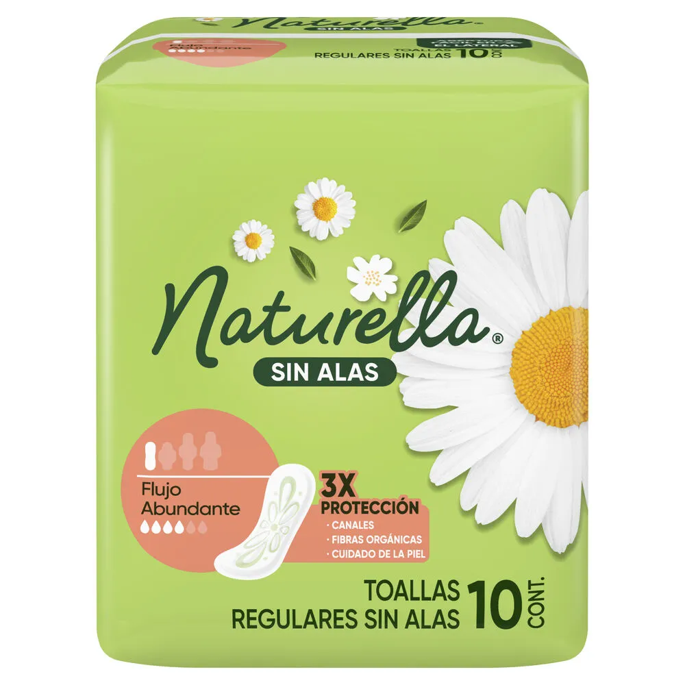 Toalla Moderado Naturella 10 Bolsa