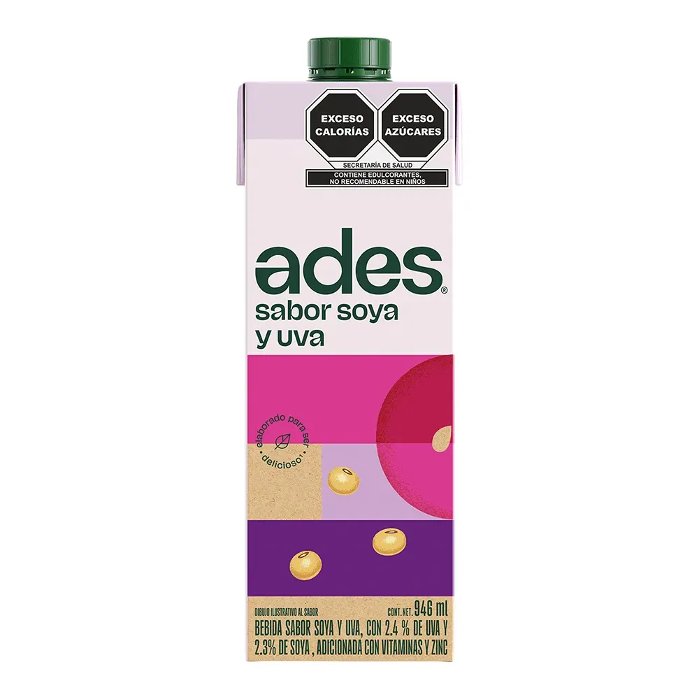Bebida de Soya Uva Ades 946 Ml