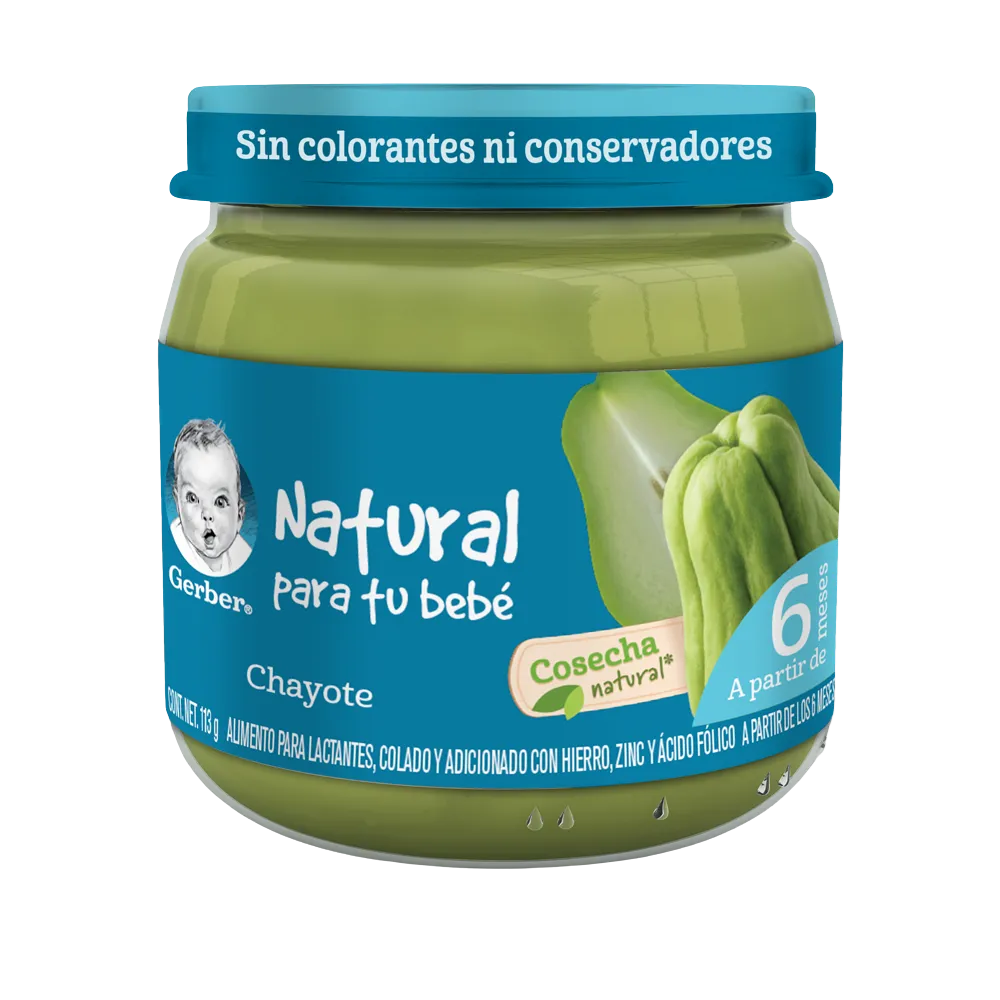Papilla Gerber Cosecha Natural Etapa 2 Chayote   113G