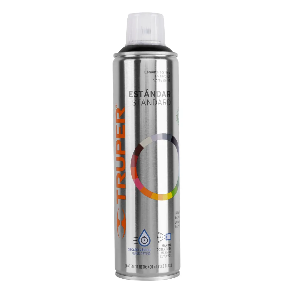 Pintura En Aerosol Negro Brillante Truper 400 Ml