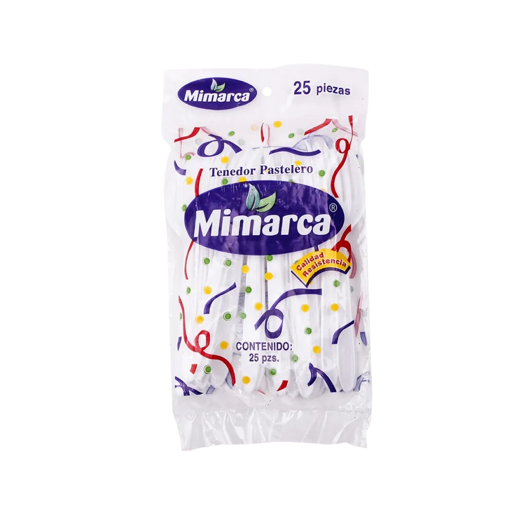 Tenedor Pastelero Desechable Mimarca 25 Pza