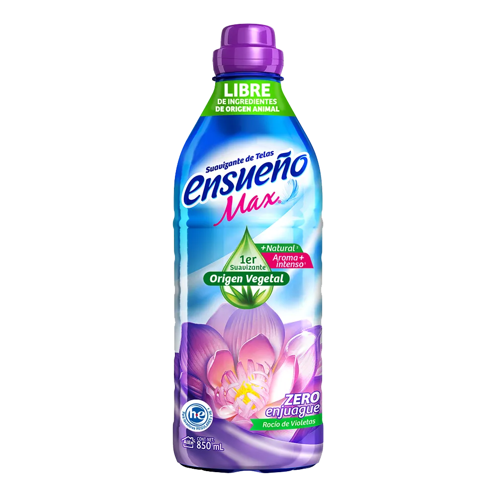 Suavizante De Tela Rocio de violetas Ensueño Max 850 ml