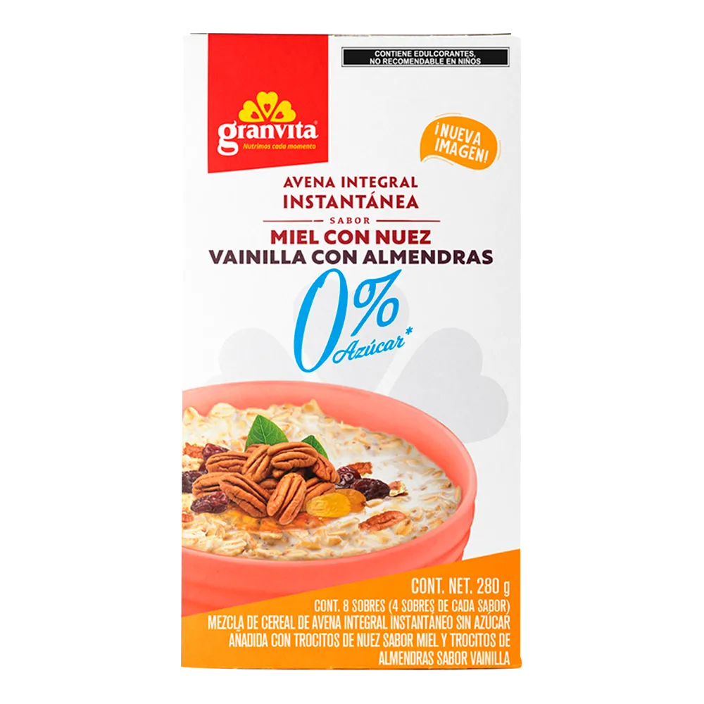 Avena Integral Instantanea0% Nueces Granvita 280 Gr
