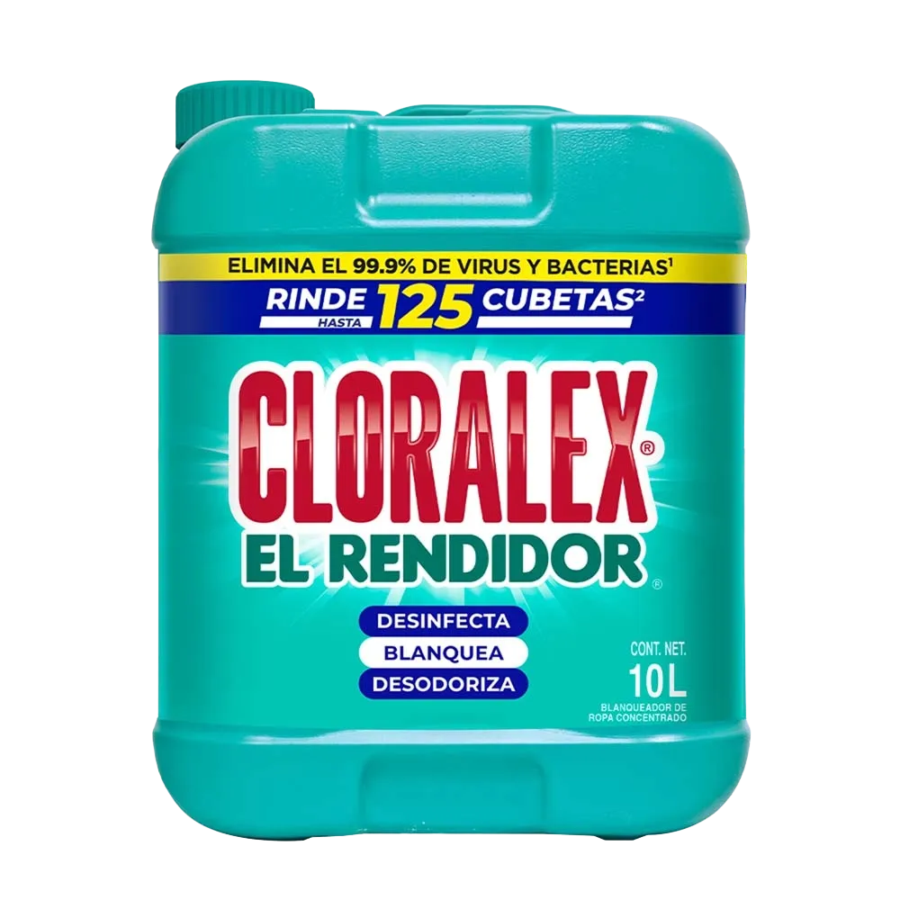 BLANQUEADOR LIQUIDO RENDIDOR CLORALEX 10 LITRO