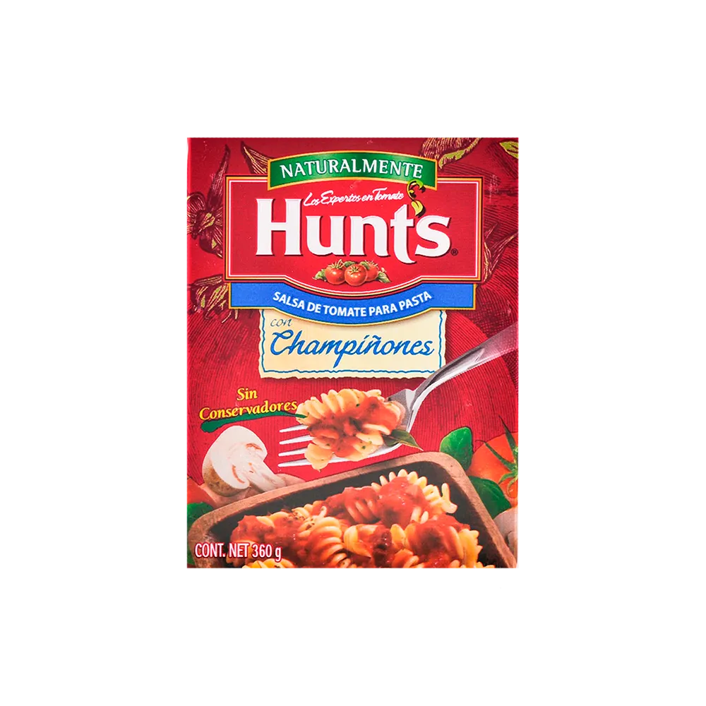 Salsa Para Pasta Champiñones Hunts 360 Gr
