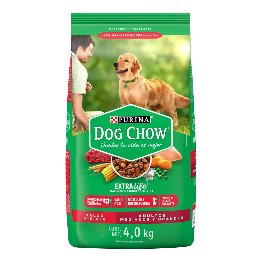 Alimento Seco Para Perro Adulto Rza Gde Dog Chow 4 Kg