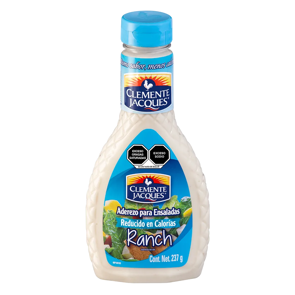 Aderezo Para Ensalada Light Ranch Clemente Jaques 237 Gr