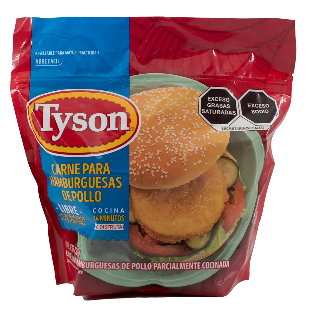 Carne Para Hamburguesa De Pollo Tyson 750 g
