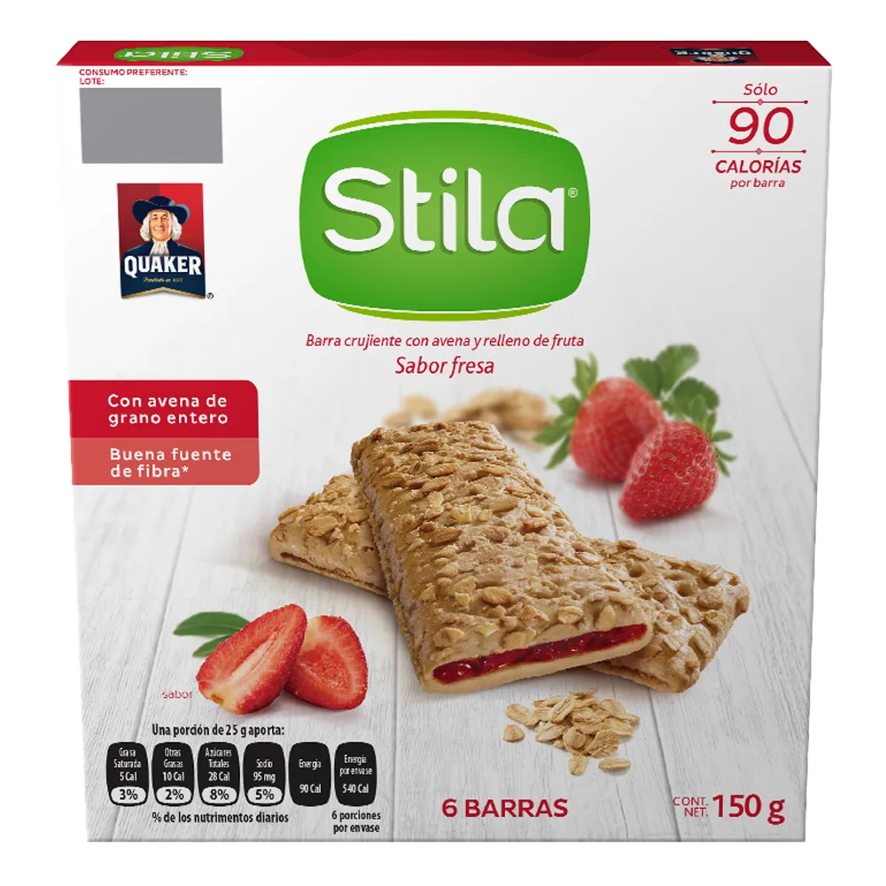 Barra De Cereal Stila Fresa Quaker 150 g