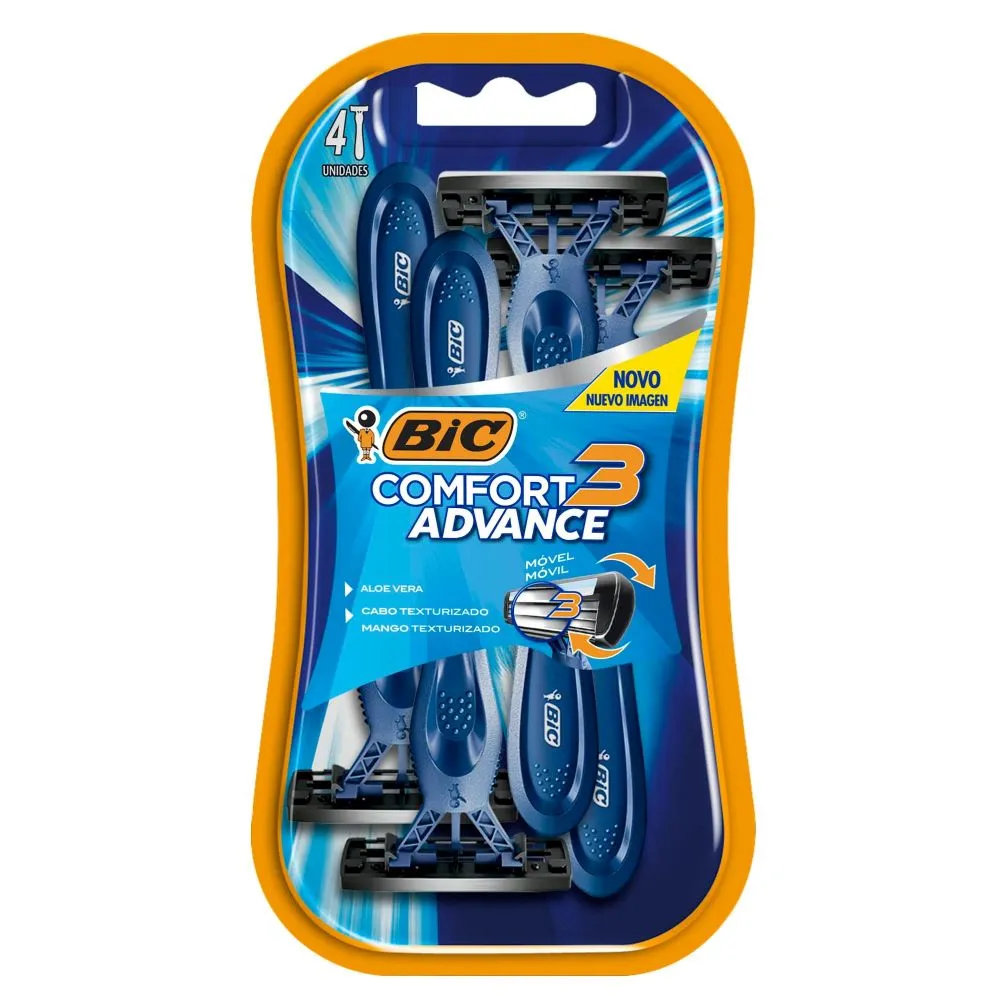 Rastrillo Desechable Confort4 Normal Bic 4 Pza