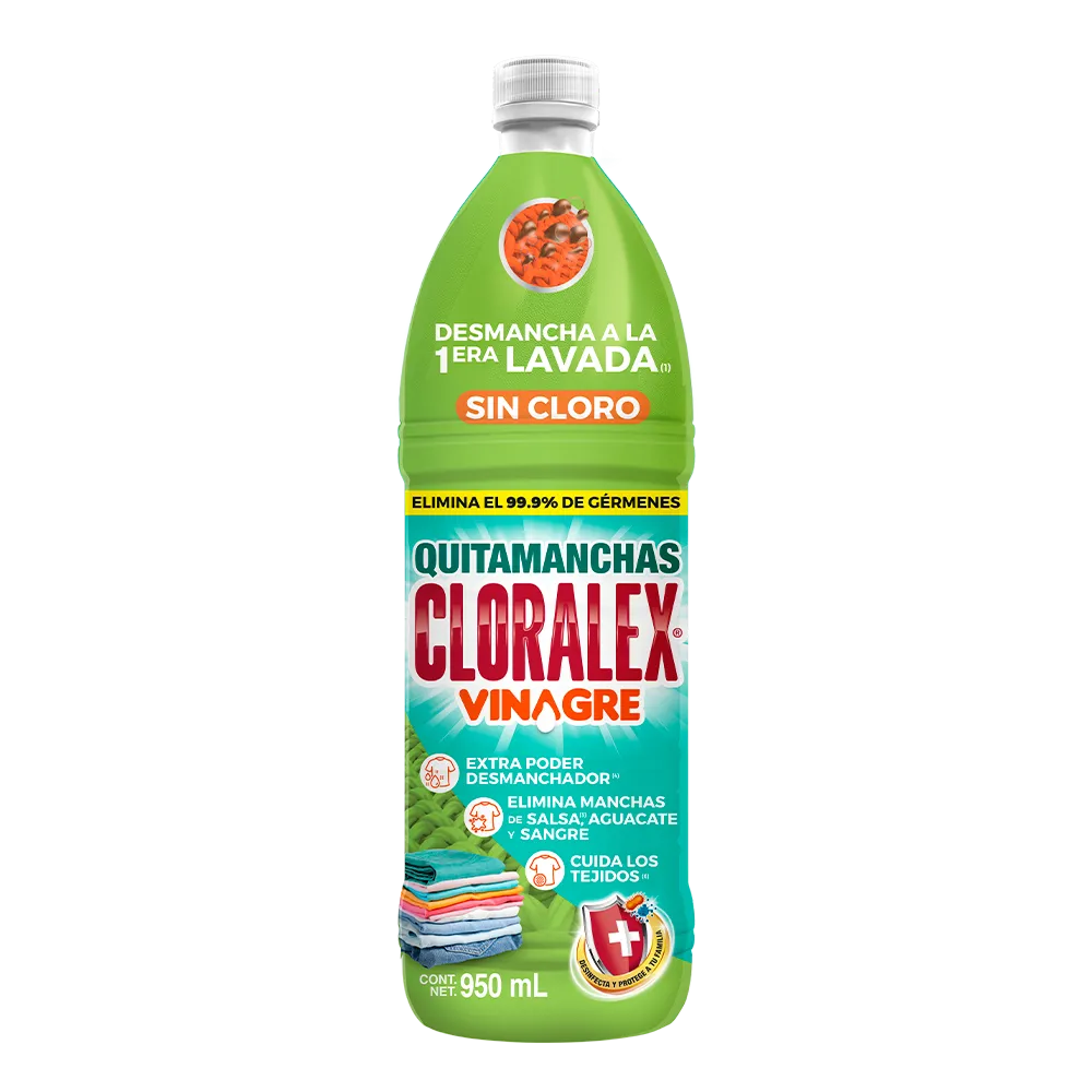 Removedor Quitamanchas Liquido con vinagre Cloralex 950 ml