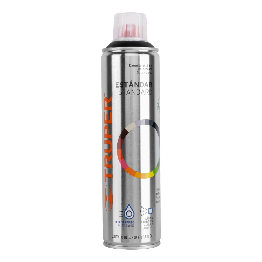 Pintura En Aerosol Negro Mate Truper 400 Ml