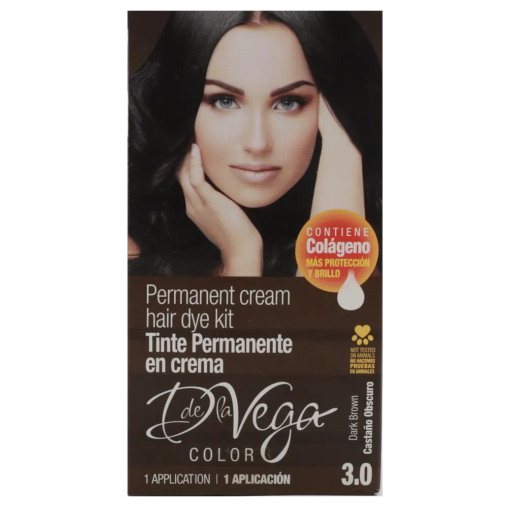Tinte Tono 30 Castaño obscuro De La Vega 1 Pza