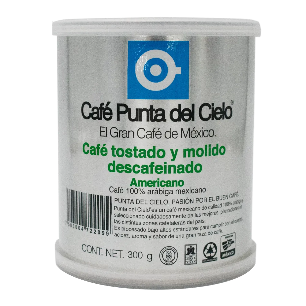 Cafe Molido Descafeinado Punta Del Cielo 300 Gr