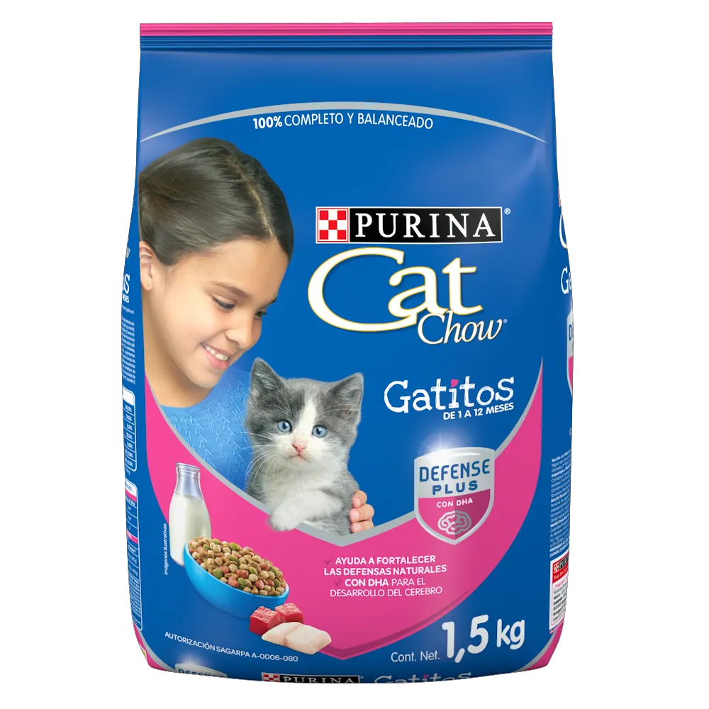 Alimento Seco Premium Para Gatito Carne Pollo Cat Chow 1.5 Kg