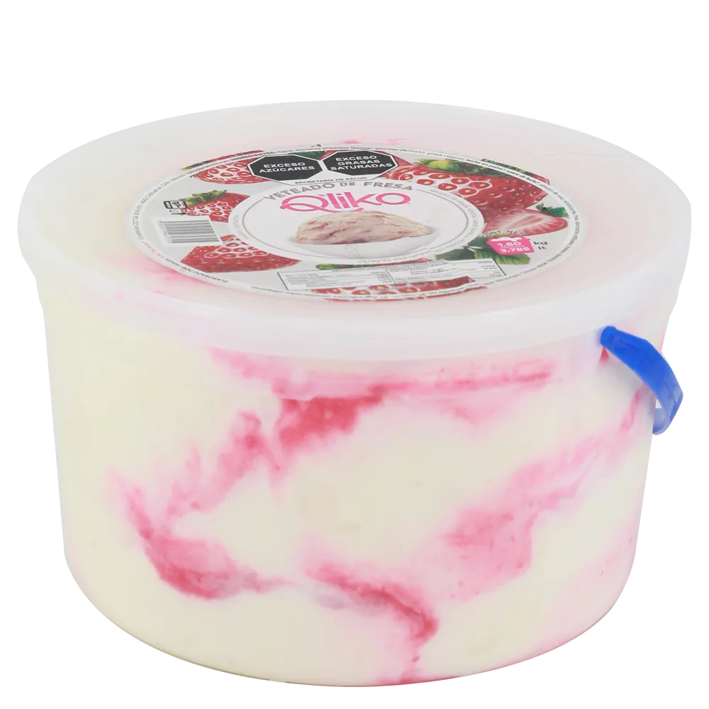 Helado Veteado De Fresa Q Liko 3.785 Lt