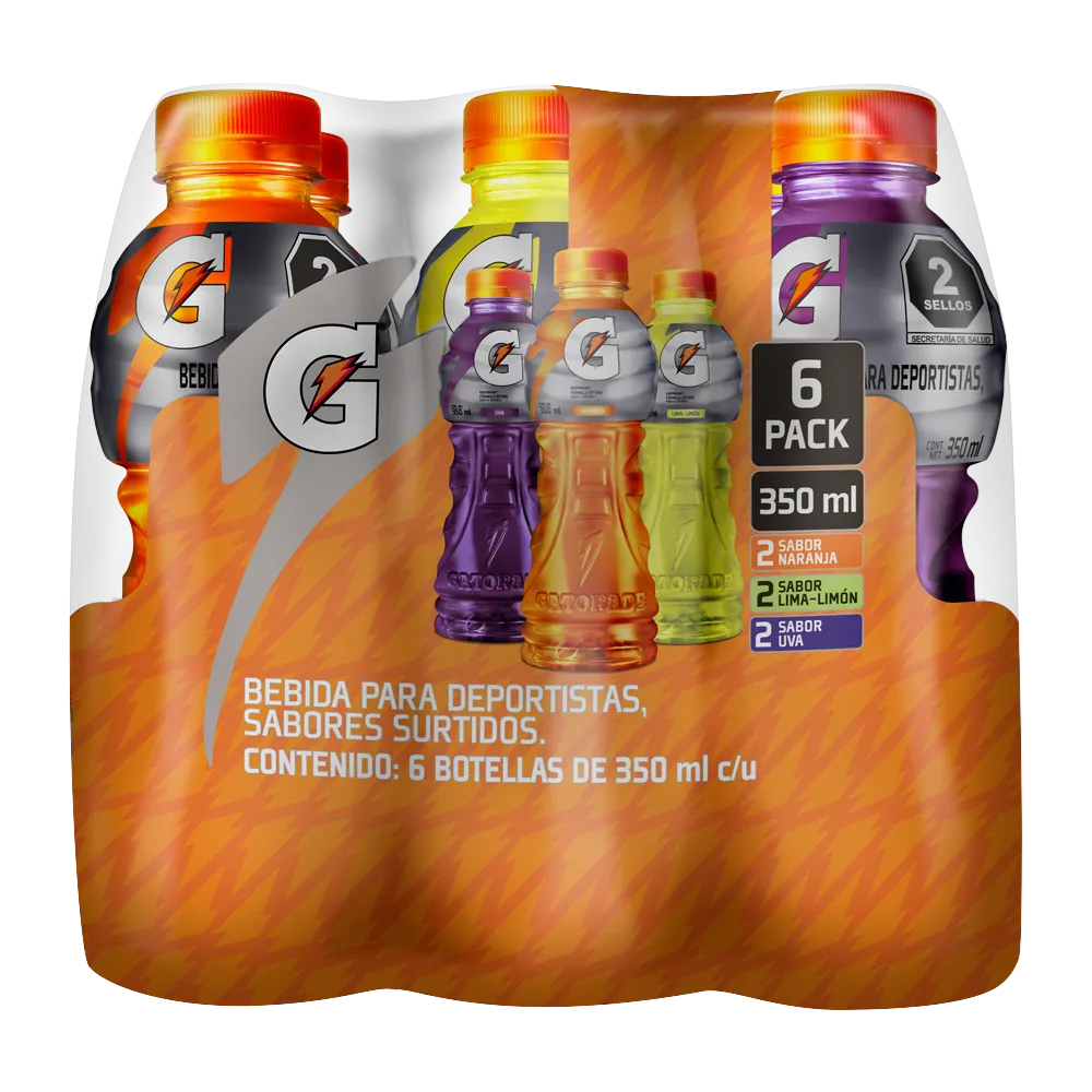 Bebida Rehidratante 6Pack Surtido Gatorade 350 Ml