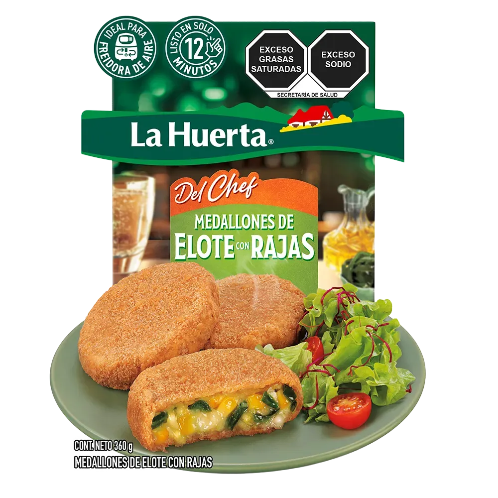Medallones Elote Y Rajas La Huerta 360 g