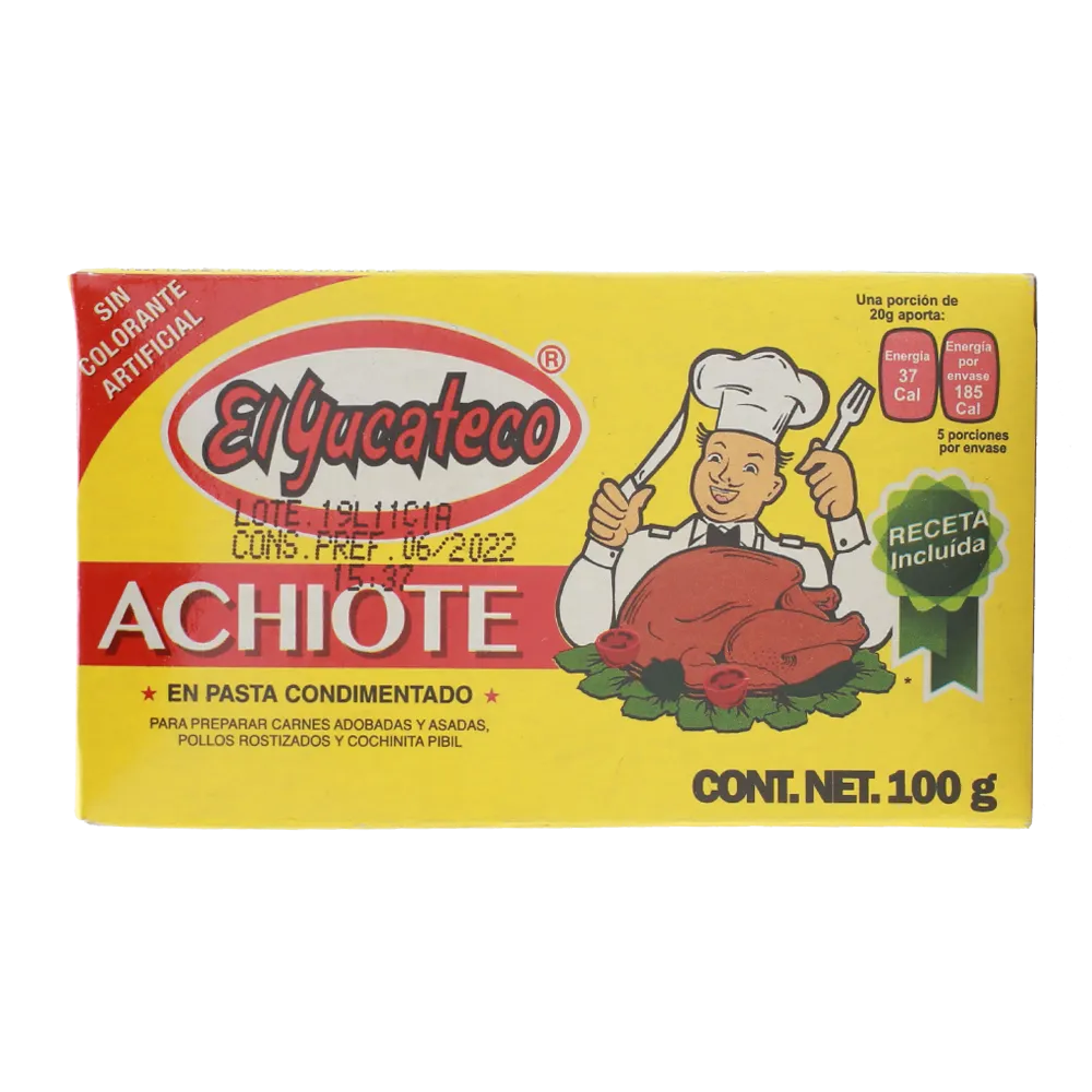 Achiote Condimentado El Yucateco 100 Gr