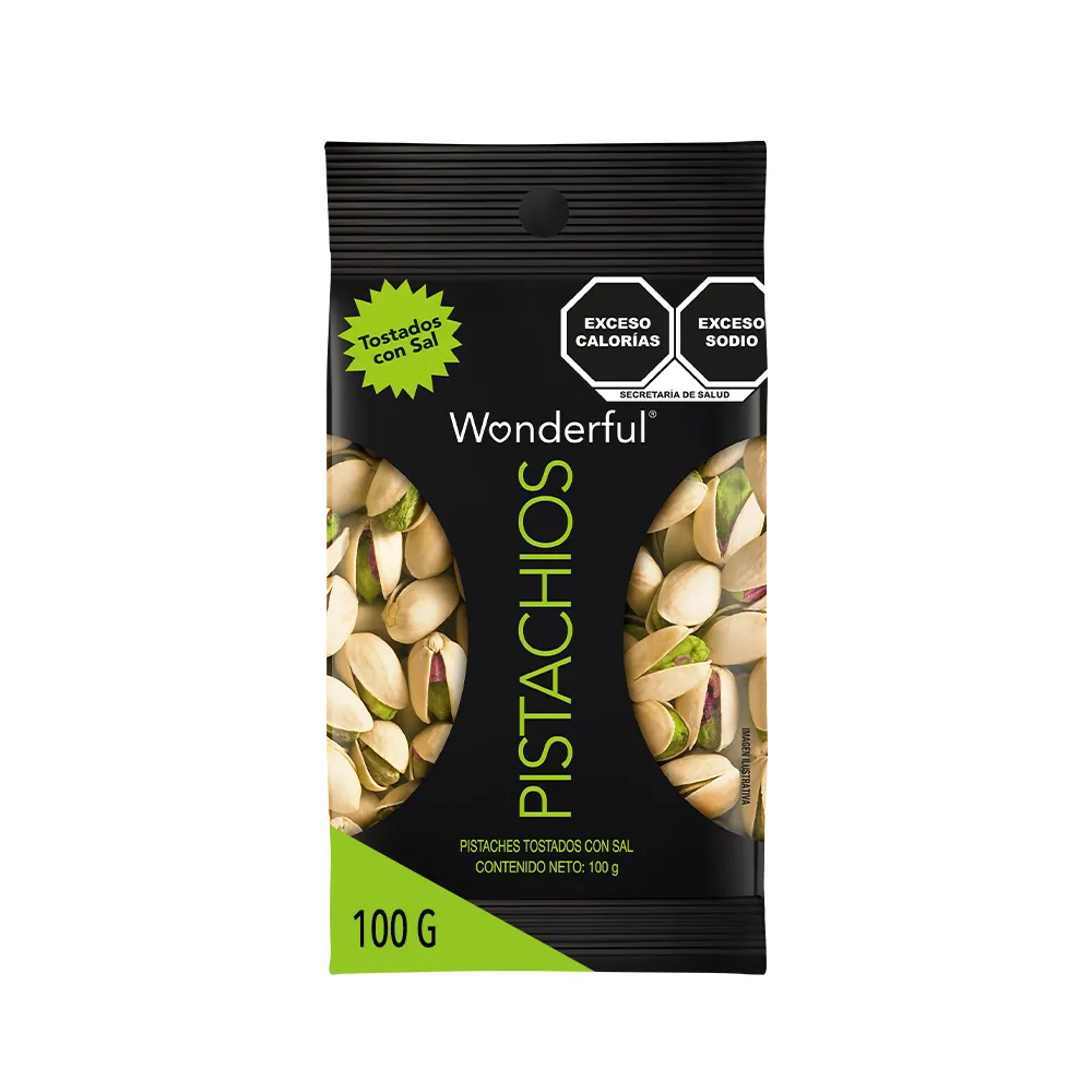 Pistache con Cáscara Tostado Y Salado Wonderful 100 g