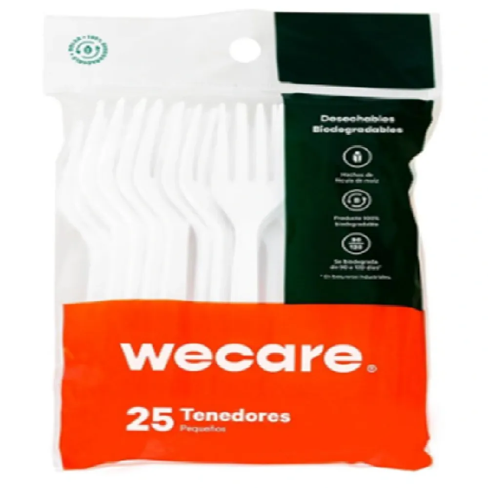 Cucharas Desechables Beige Wecare 20 Pza