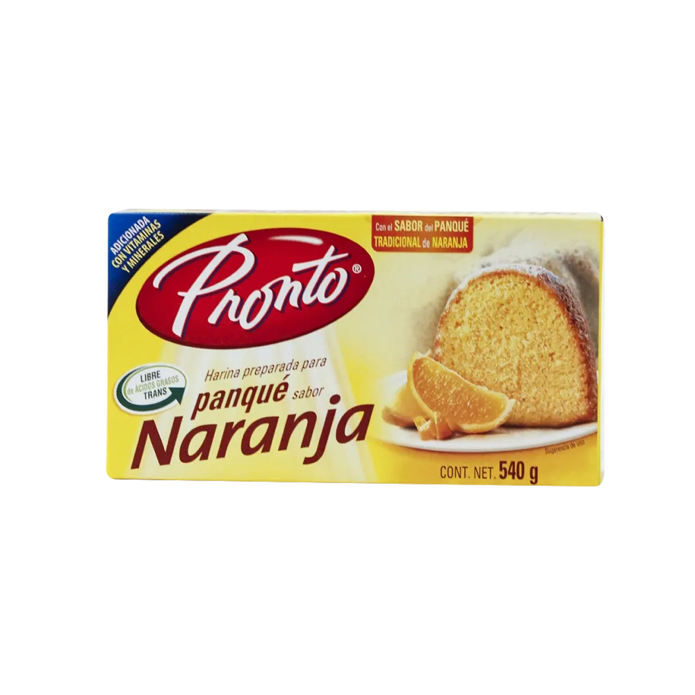 Harina Para Panque Naranja Pronto 540 Gr
