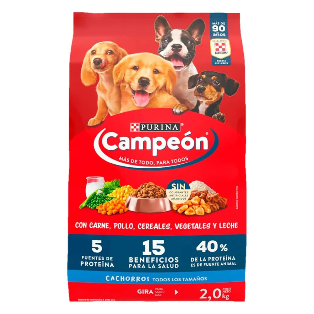 Alimento Seco Para Cachorro Carne Campeon 2 Kg