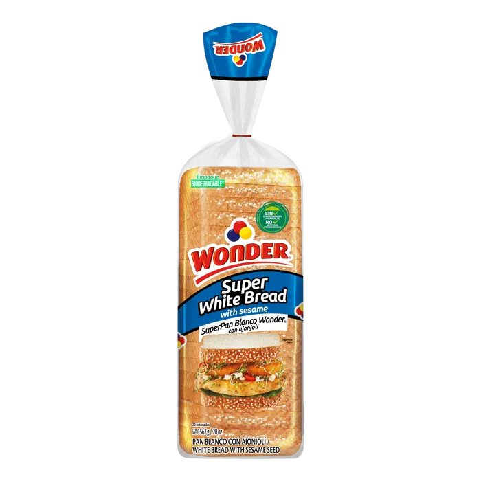 Pan Blanco Con Leche Y Ajonjoli Wonder 567 g
