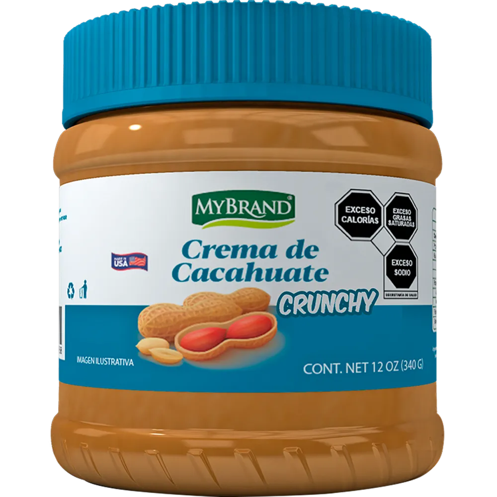 Crema De Cacahuate Crunchy Mybrand 340 g